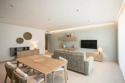 TV o dispositivi per l'intrattenimento presso Cala Theresìa - Exclusive sea front apartments
