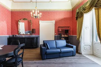 Area soggiorno di Palazzo Giangreco Luxury Rooms