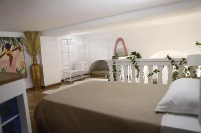 Letto o letti in una camera di Casa Sant'Anna