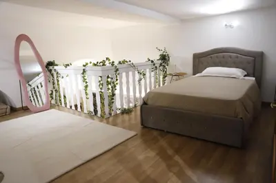 Letto o letti in una camera di Casa Sant'Anna