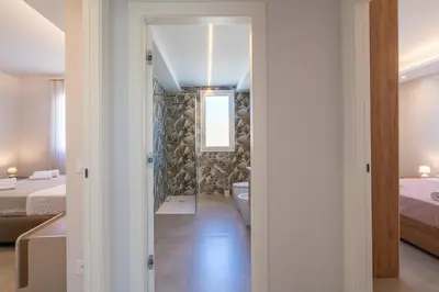 Letto o letti in una camera di Villa very close to Santa Maria Del Focallo beach blue flag with private pool