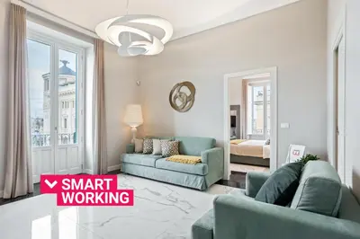 Area soggiorno di Riva Design Apartments by Wonderful Italy