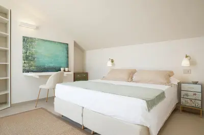 Letto o letti in una camera di Villa Mareiva - Heated Pool, Beach 150 mt