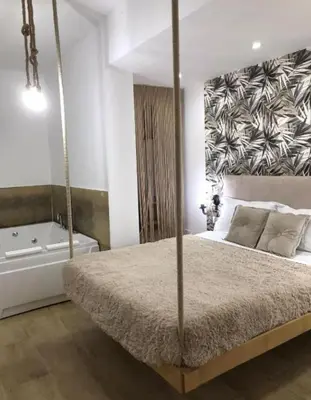 Letto o letti in una camera di Jacuzzi catania