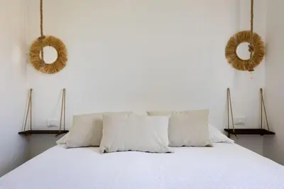 Letto o letti in una camera di Villa Bianca