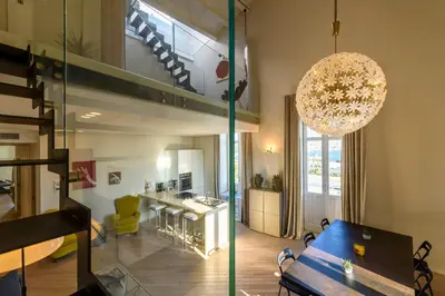Area soggiorno di Lucea Sea Terrace by Ortigiapartments