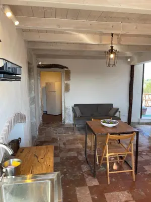 Area soggiorno di Pater Familias- Sea at 300 mt with private terrace