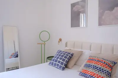 Letto o letti in una camera di Casa Còra