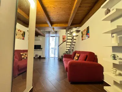 Area soggiorno di Spàzio apartments Gisira