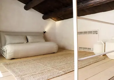 Letto o letti in una camera di Casa Leopardo con piscina privata