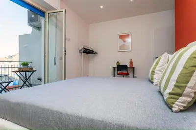 Letto o letti in una camera di Tabula TERRAMADRE