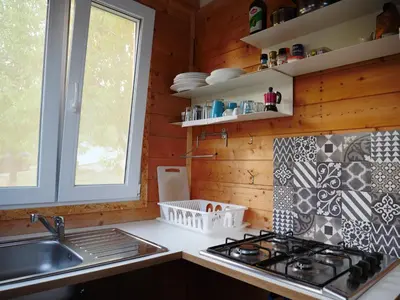 Cucina o angolo cottura di Camping Fiori di Noto