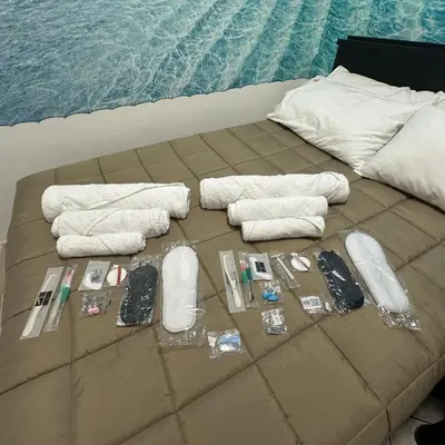 Letto o letti in una camera di Lavika