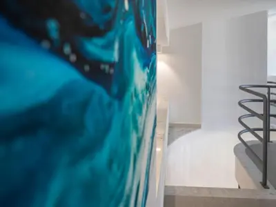 Letto o letti in una camera di Holiday Home für 10 Personen an der Küste Siziliens by Interhome