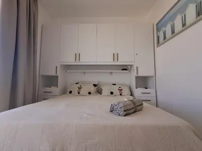 Letto o letti in una camera di Casa Dalia - appartamento a Marzamemi, vista mare