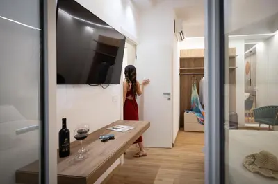 TV o dispositivi per l'intrattenimento presso Naos 71- Appartamento con balcone vicino Ortigia