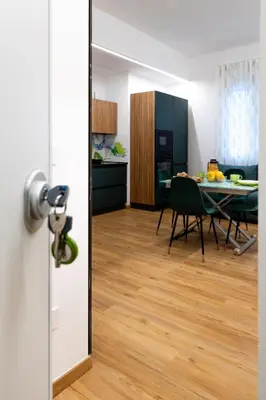 Cucina o angolo cottura di Naos 71- Appartamento con balcone vicino Ortigia