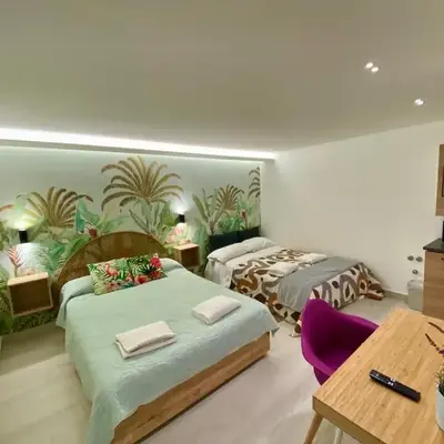 Suite with bathroom and private terrace in the center