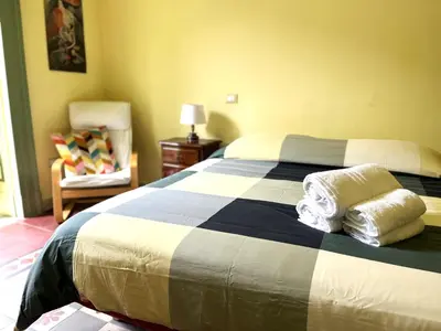 Letto o letti in una camera di Zhara Buda