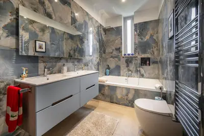 Bagno di Pink Moon Private Luxury Villa Secluded Garden 5 Bedroom 4 en suite Bathrooms with Private Pool CAT 6 WiFi Close to Beach