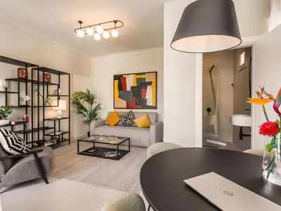 Area soggiorno di Apartment mit Terrasse by Interhome