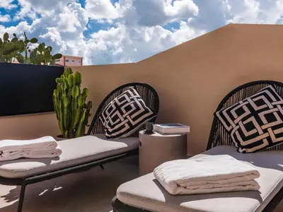 Area soggiorno di Apartment mit Terrasse by Interhome
