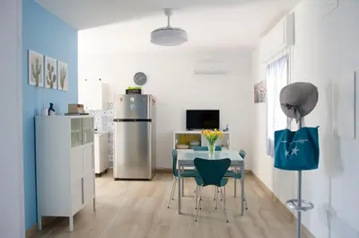 Cucina o angolo cottura di 83 steps from the sea Sea-view terrace