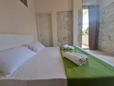 Letto o letti in una camera di Casa Perry