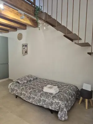 Letto o letti in una camera di Il nido del viandante