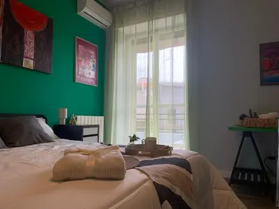 Letto o letti in una camera di Vespro 1 Apartment