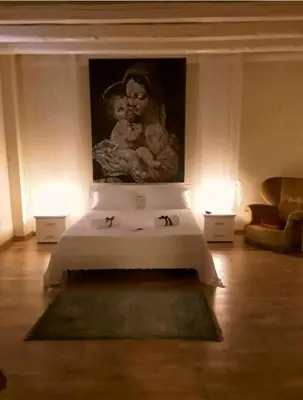 Area soggiorno di Palazzo Gancia holiday homes