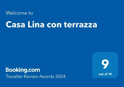 Certificato, attestato, insegna o altro documento esposto da Casa Lina con terrazza
