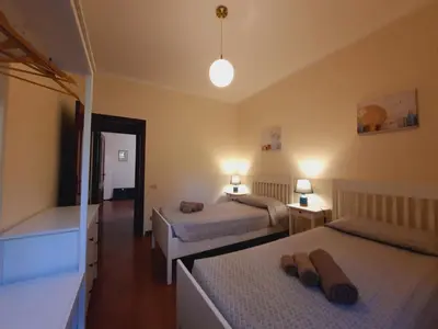 Letto o letti in una camera di Villa del Commendatore Sirugo