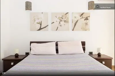 Letto o letti in una camera di Casa Epicarmo
