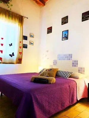Letto o letti in una camera di Villa Viola
