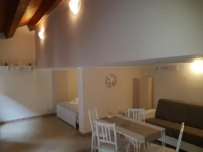 Area soggiorno di Central Suites Catania