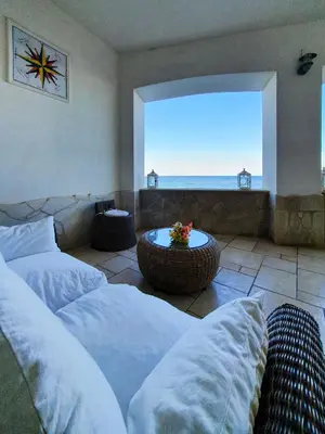 Area soggiorno di Rosa dei Venti Beach House