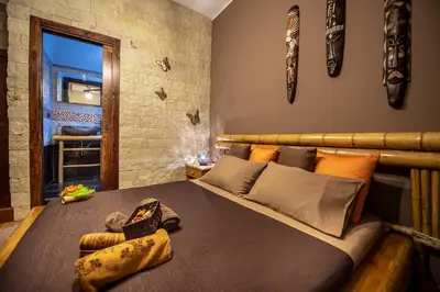 Letto o letti in una camera di BnB Cheope