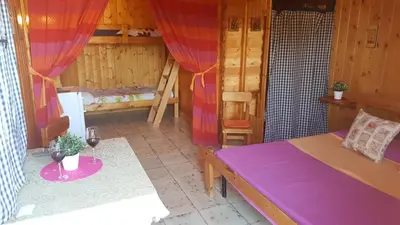 Letto o letti in una camera di Casa Janet