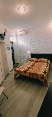 Letto o letti in una camera di Monolocale Ambra