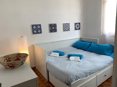Letto o letti in una camera di Fronte spiaggia Lido di Noto