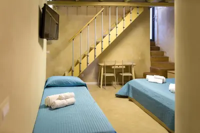 Letto o letti in una camera di Casa della Palma