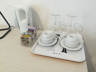 Set per la preparazione di tè e caffè presso Bed & breakfast Frida