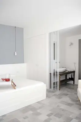 Letto o letti in una camera di Villa Canisello