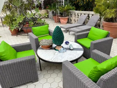 Area soggiorno di Maniace Suites Terrace Sea View