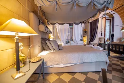 Letto o letti in una camera di Maniace Suites Terrace Sea View