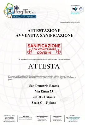 Certificato, attestato, insegna o altro documento esposto da San Demetrio