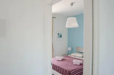 Letto o letti in una camera di Villa Chiara