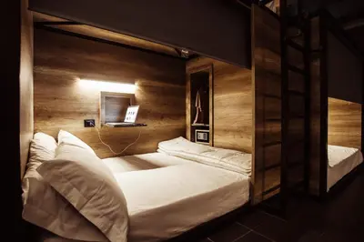 Letto o letti in una camera di Eco Hostel