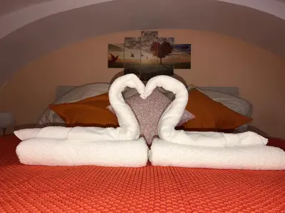 Letto o letti in una camera di Casa Kitea